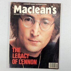 Vintage Maclean´s Magazine, the Legacy of Lennon Beatles collectible 1980